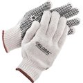 Global Industrial PVC Dot Knit Gloves, Single-Sided, Black, Large, 1-Dozen 708352L